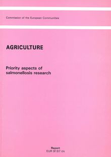 Priority aspects of salmonellosis research