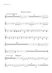 Partition cor 3/4 (F), Kaiser-Walzer, Strauss Jr., Johann