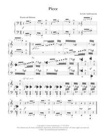 Partition complète (typeset), Piece pour Piano solo, Atonal