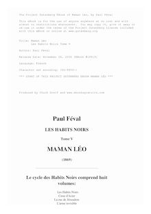 Maman Léo par Paul Féval