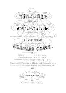 Partition , Allegro moderato, Symphony, Op.9, Goetz, Hermann
