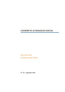 L Europe et le dialogue social