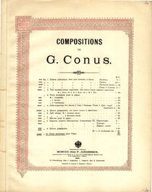 Partition complète, 2 Morceaux, Op.10, Konyus, Georgy