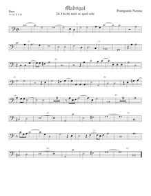 Partition viole de basse, Madrigali a 5 voci, Libro 5, Nenna, Pomponio par Pomponio Nenna