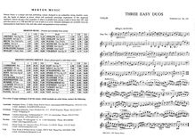 Partition parties complètes, 3 Duos faciles, Op.124, Lee, Sebastian