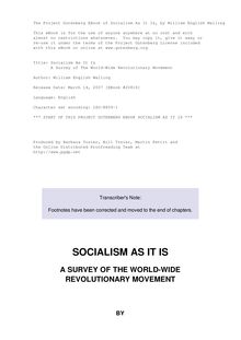 Socialism As It Is - A Survey of The World-Wide Revolutionary Movement