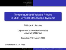 Temperature and Voltage Probes in Multi Terminal Mesoscopic Systems
