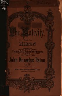 Partition complète, pour Nativity, Paine, John Knowles par John Knowles Paine