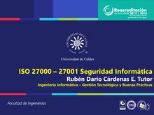 ISO 27000 – 27001 Seguridad Informática
