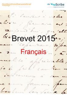 Corrigé - Brevet 2015 -Français