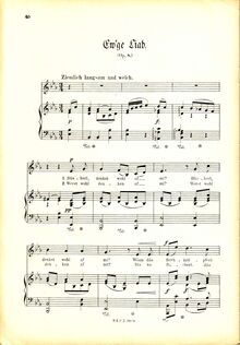 Partition complète (haut), Ew´ge Liab, Op.8, Koschat, Thomas