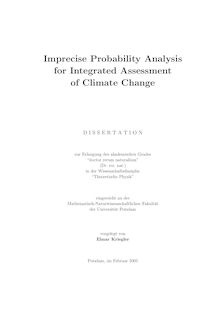 Imprecise probability analysis for integrated assessment of climate change [Elektronische Ressource] / vorgelegt von Elmar Kriegler