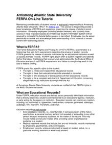 FERPA Tutorial - Text