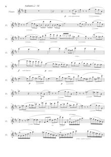 Partition , Andante - flûte , partie, flûte Concerto, D major, Hugues, Luigi
