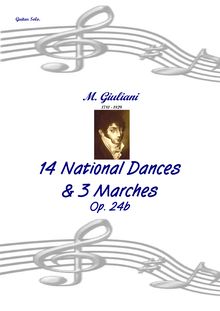 Partition complète, 14 National Dances & 3 Marches, Op.24b, Giuliani, Mauro
