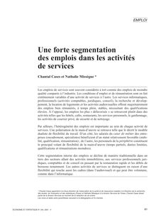 Une forte segmentation des emplois dans les activités de services - article ; n°1 ; vol.344, pg 81-108