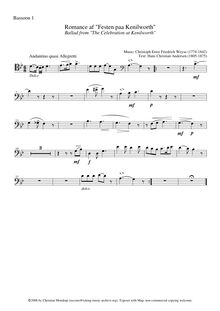Partition basson 1, Festen påa Kenilworth, The Feast of (at) Kenilworth