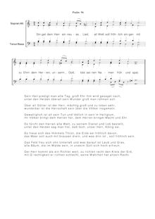 Partition Ps.96: Singet dem Herrn ein neues Lied, SWV 194, Becker Psalter, Op.5