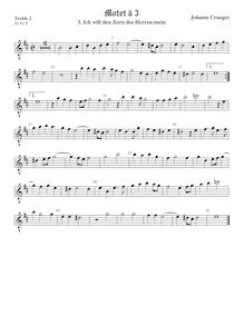 Partition viole de gambe aigue 2 (octave aigu clef), Motets, Crüger, Johann par Johann Crüger