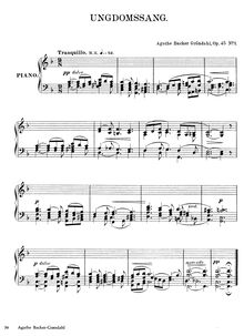 Partition No.1 - Undomssang, 5 Fantasy pièces, Op.45, Backer-Grøndahl, Agathe
