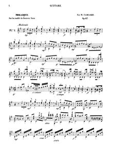 Partition complète, Mosaique sur les Motifs Favoris de l opéra  Le Domino Noir , Op.67