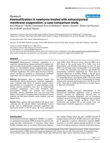 Haemofiltration in newborns treated with extracorporeal membrane oxygenation: a case-comparison study