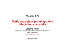 Static analysis of protein protein interactions networks