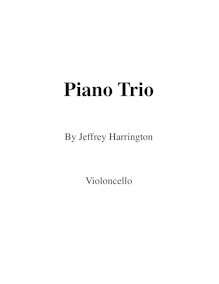 Partition de violoncelle, Piano Trio No.1, Harrington, Jeffrey Michael