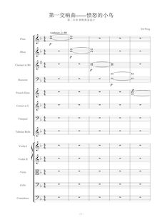 Partition , Andante, Symphony No.1 en E minor Angry Birds, 交响曲_第