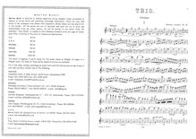 Partition complète et parties, Piano Trio No.2, Op.25