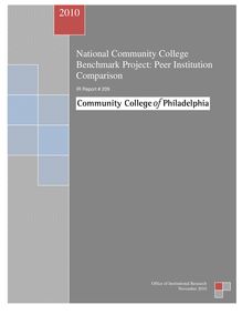 National Community College Benchmark Project: Peer ...