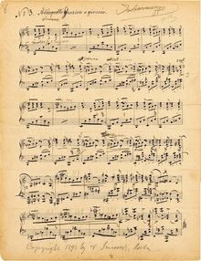 Partition No.3 - Intermezzo en C major, 4 Klavierstücke, 4 Piano Pieces