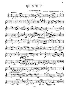 Partition clarinette , partie, quintette pour Piano et vents, Op.43