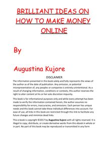 Brilliant Ideas On How To Make Money Online
