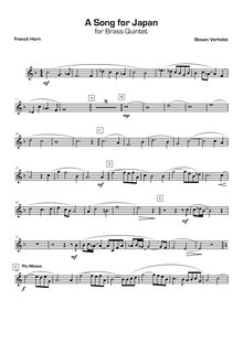 Partition cor (5), A Song pour Japan, Verhelst, Steven