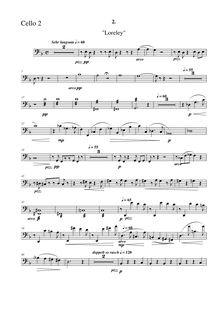 Partition violoncelle 2, corde quintette, Streichquintett mit obligater Sopran-Vokalise im 2. Satz par Albin Fries