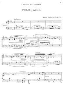 Partition complète, 2 Piano pièces, Op.45, Moszkowski, Moritz par Moritz Moszkowski