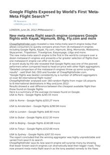 Google Flights Exposed by World s First  Meta-Meta Flight Search™