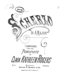 Partition complète, Scherzo, A major, Rogers, Clara Kathleen