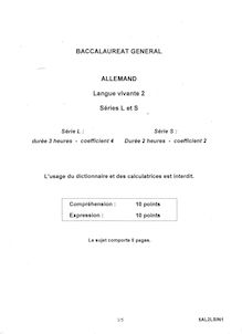 Bac lv2 allemand 2005 s
