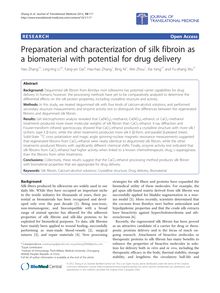 Preparation and characterization of silk fibroin as a biomaterial with potential for drug delivery