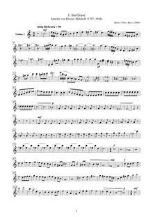 Partition violon 2, chansons to lyrics by Annette von Droste-Hülshoff