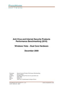 Anti-Virus and Internet Security Products Performance Benchmarking ...
