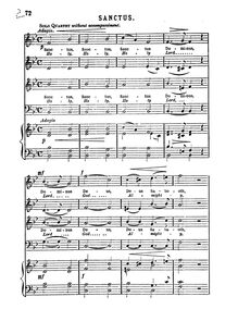 Partition I, Sanctus - Pleni sunt Cœli. & , Benedictus Qui venit - Hosanna, Mass No.3 en E-flat major, Op.111