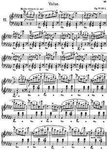Partition complète, valses Op.70, Chopin, Frédéric par Frédéric Chopin