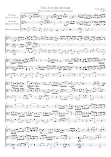 Partition complète, Trio I en mi mineur, E minor, Klaes, Torben