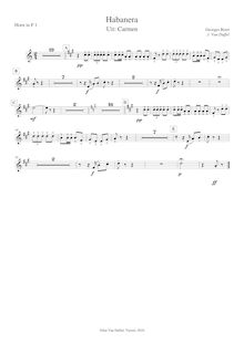 Partition cor 1, 2, 3/4 (en F), Carmen, Opéra-comique en quatre actes
