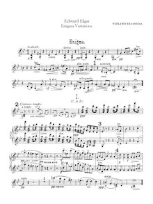 Partition violons II, Variations on an Original Theme, Op.36, Enigma Variations