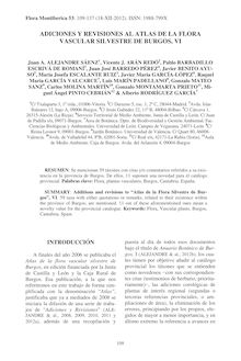 Adiciones y revisiones al Atlas de la flora vascular silvestre de Burgos, VI [Additions and revisions to “Atlas de la Flora Silvestre de Burgos”, VI]