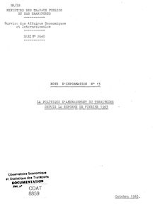 La politique d aménagement du territoire depuis la réforme de février 1963 - Note d information n°15 - octobre 1963.